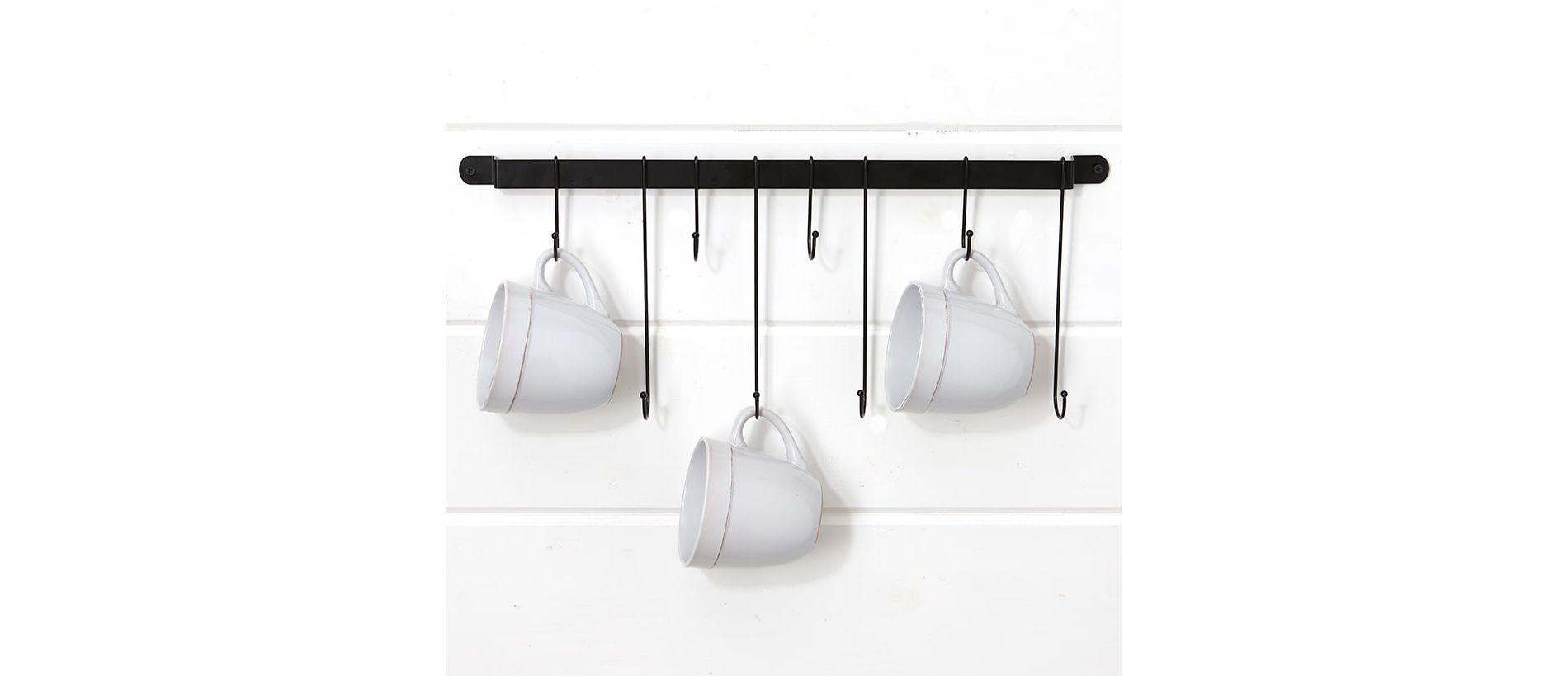 The Lakeside Collection Wall-Mounted Coffee Mug Rack