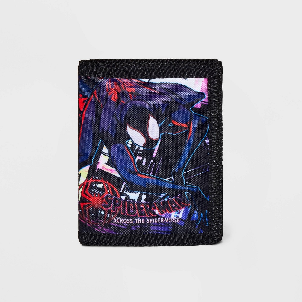 Photos - Travel Accessory Kids' Spider-Man: Miles Morales Into the Spider-Verse Trifold Wallet - Black