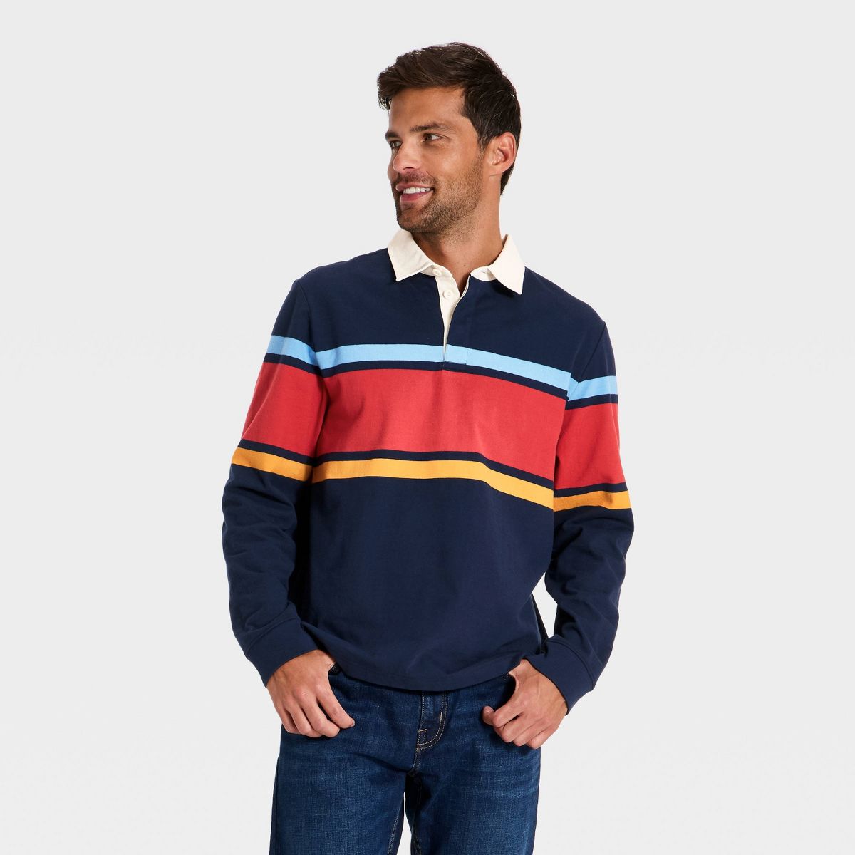 Men's Long Sleeve Rugby Shirt - Goodfellow & Co™ - thumbnail 10