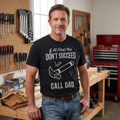Мужские футболки Crazy Dog T-Shirts, Inc. Mens Don't Succeed Call Dad Funny Shirts for Dads Hilarious Fathers Day T shirt - Crazy Dog Men's T Shirt Gift for Dad Black XL — фото 3