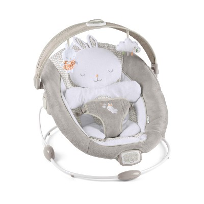 Ingenuity InLighten Baby Bouncer Seat, Light Up Toy Bar, Bunny Tummy Time Pillow Mat - Twinkle Tails