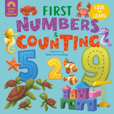 First Numbers and Counting - (Clever Early Concepts) by  Clever Publishing (Board Book)