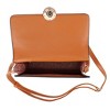 CTM Women's Synthetic Leather Adjustable Crossbody with Flap Closure - 4 of 4