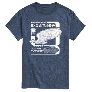 Men's - Star Trek - Voyager Schematic Short Sleeve Graphic T-Shirt - 1 of 4
