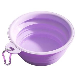 Pet Travel Bowl, 350ml Macaron Style Portable Foldable Dog Cat Bowl for Food Water, Lightweight Space-Saving Feeding Dish for Outdoor Walking Hiking - 1 of 4