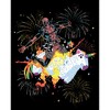 Men's Marvel Fourth of July Deadpool Unicorn Fireworks T-Shirt - 2 of 4