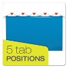 Pendaflex Reinforced 2" Extra Capacity Hanging Folders 1/5 Tab Legal Blue 25/Box 4153X2BLU - 4 of 4