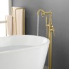 Cobbe Brushed Gold Freestanding Bath Faucet Single Handle Shower Faucet with Tub Spout and Handheld Showerhead - 3 of 4