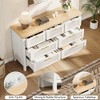 Fluted Dresser for Bedroom with 7 Drawers, 47.4'' Wide Chest of Drawers with Large Clothes Storage Cabinet - 4 of 4