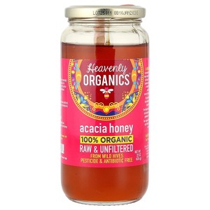 Heavenly Organics 100% Organic Acacia Honey, Raw & Unfiltered, 22 oz (624 g) - 1 of 4