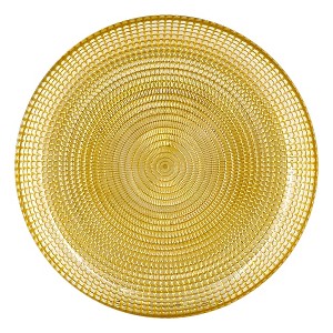 Slickblue Handcrafted 7.75" Glass Salad Plate with Beaded Pattern in Multiple Color & Set Options - 1 of 4