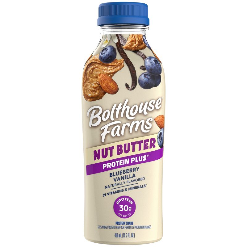 Bolthouse Farms Nut Butter Protein Plus Blueberry Vanilla Shake - 15.2 fl oz, 1 of 5