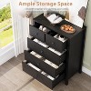 5-Drawer Dresser for Bedroom, Modern Tall Dresser Organizer with Storage Drawers, Sturdy Wooden Chest for Entryway, Hallway, Home Office - 4 of 4