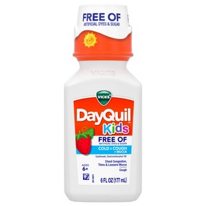 Vicks DayQuil Kids Cold, Cough & Mucus Relief Liquid Medicine - Berry Flavor, Ages 6+, 6 fl oz - 1 of 4