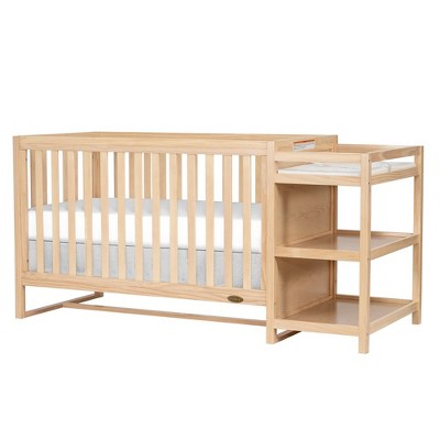 Dream On Me Milo 5 in 1 Convertible Crib and Changing Table with Free Changing Pad in Vintage White Oak