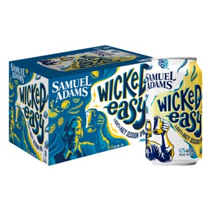 Samuel Adams Wicked Easy, Light & Hazy Lager Beer - 6pk/12 fl oz Cans - 1 of 4