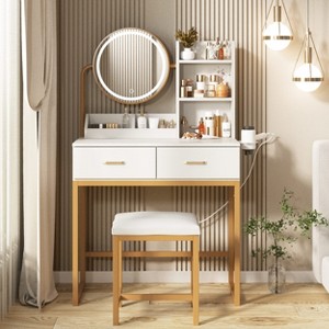 Makeup Vanity Table Set for Bedroom - 1 of 4