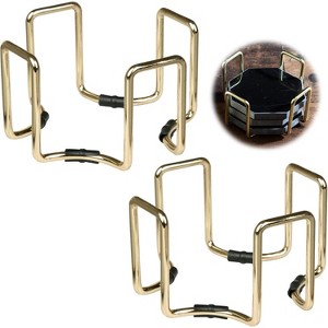 Gold Coaster Holders (2 Pack) - Non-Skid & Non-Scratch Holders- Fits 5 Coasters 4" to 4.25", Holds Coasters of Any Shape- Great Mother's Day Gift - 1 of 4