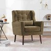 CAVINAS Upholstered Accent Chair with Pillow and Wood Legs,Modern Arm Chair,Padded Lounge Chair for Living Room - 2 of 4