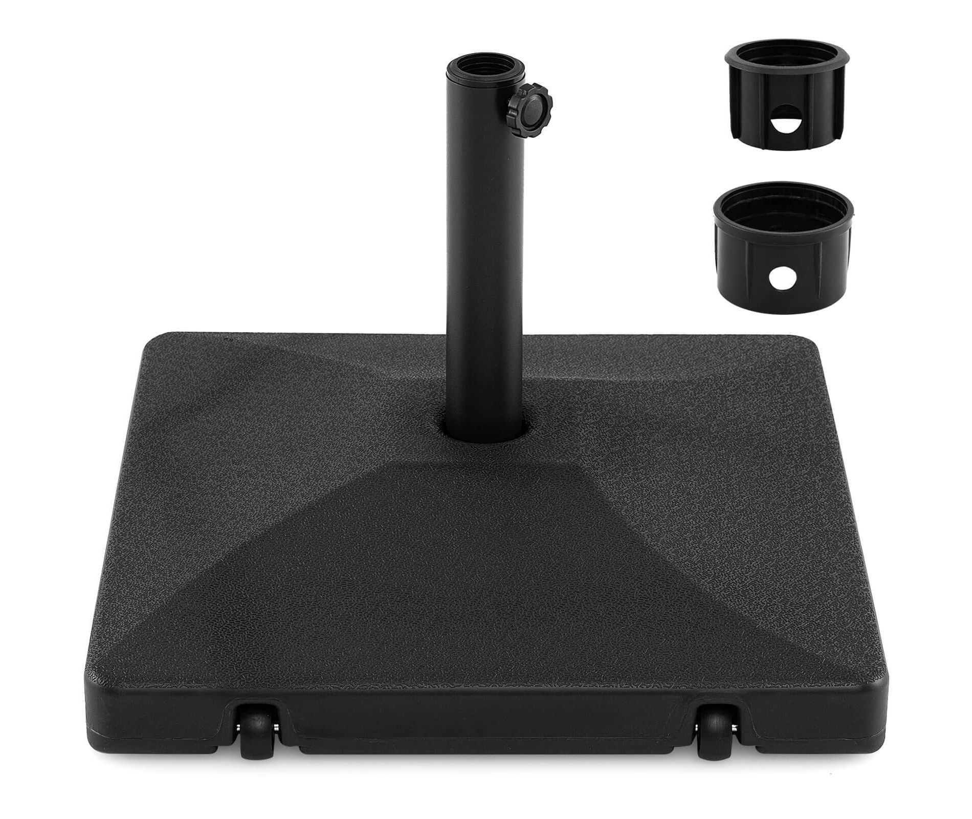 Costway Fillable Umbrella Base 90 LBS Heavy Duty with 2 Wheels, Water/Sand Filled