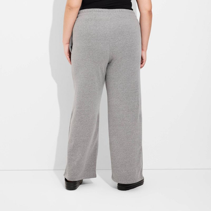Women's High-Rise Wide Leg French Terry Sweatpants - Wild Fable™, 3 of 10