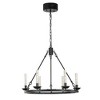 ALOADECOR  Transitional Black LED Chandelier With Unique Bubble Tube Round Modern Farmhouse Candle LED Pendant Lighting For Living Room - 3 of 4