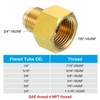 Unique Bargains Fit Air Gas Line Refrigeration Brass SAE 45 Degree Flare Plumbing Connectors - 4 of 4