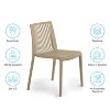 WRGHOME Ravenna Modern Outdoor/Indoor Plastic Resin Stacking Patio Dining Chairs  (Set of 2) - 2 of 4