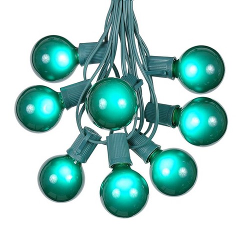 Novelty Lights 25 Feet Green G50 Globe Outdoor Patio String Lights ...