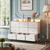 GALAXHERO Dresser TV Stand with LED Lights and Charging Station, 9 Fabric Drawer Chest for Bedroom, Living Room, Closet, Wood Top, 55 Inch - 2 of 4