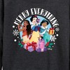 Women's - Disney - Merry Everything Lightweight French Terry Wide Neck Long Sleeve Shirt - 2 of 4