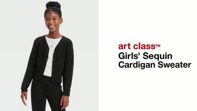 Girls&#39; Sequin Cardigan Sweater - art class&#8482;, 2 of 5, play video