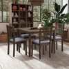 VYNXARIA Wooden Dining Table Set,Mid Century Modern Square Wooden Kitchen Table and Upholstered Dining Chairs for Dining Room, Kitchen - 2 of 4