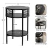 Kate and Laurel Urso Round Side Table Wood and Metal, 16x15x25, Black - 2 of 4