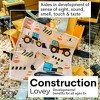 Baby Jack The Learning Lovey Construction Hard Hat Diggers and Bulldozers Baby Tag Crinkle Square Toy 8" x 8" - 3 of 4
