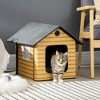 PawHut Heated Cat House Condo, Foldable Enclosed Pet House with Heating Pad for Cats or Small Dogs, Use for Indoor or Covered Outdoor Areas - 3 of 4