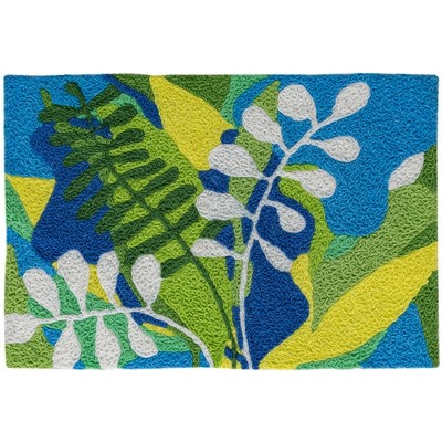 Jellybean Jungleland Doormat, 20" x 30" – Vibrant Tropical Jungle Design for Indoor or Outdoor Entryways