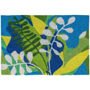 Jellybean Jungleland Doormat, 20" x 30" – Vibrant Tropical Jungle Design for Indoor or Outdoor Entryways - 1 of 3