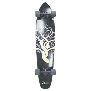 Quest Super Cruiser "Maple" 44" Longboard Skateboard - Black/White