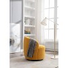 TOAOTBNBO Chenille Fabric Upholstered 360° Swivel Armchair, Circular Reading Accent Chair for Shopping Mall Barrel Armchair with Wood Frame - 4 of 4