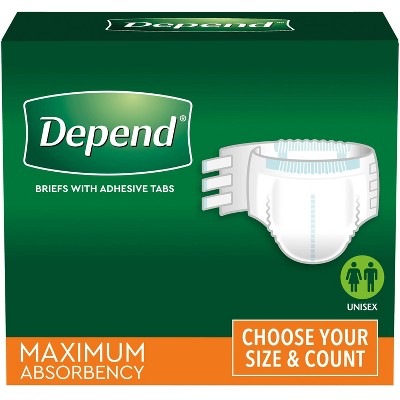 Protection With Tabs Incontinence Briefs Depend® US, 50% OFF