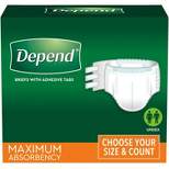 Depend Unisex Incontinence Protection with Tabs Underwear - Maximum Absorbency