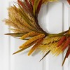 Nearly Natural 25-in Sorghum Harvest Artificial Wreath - image 3 of 4