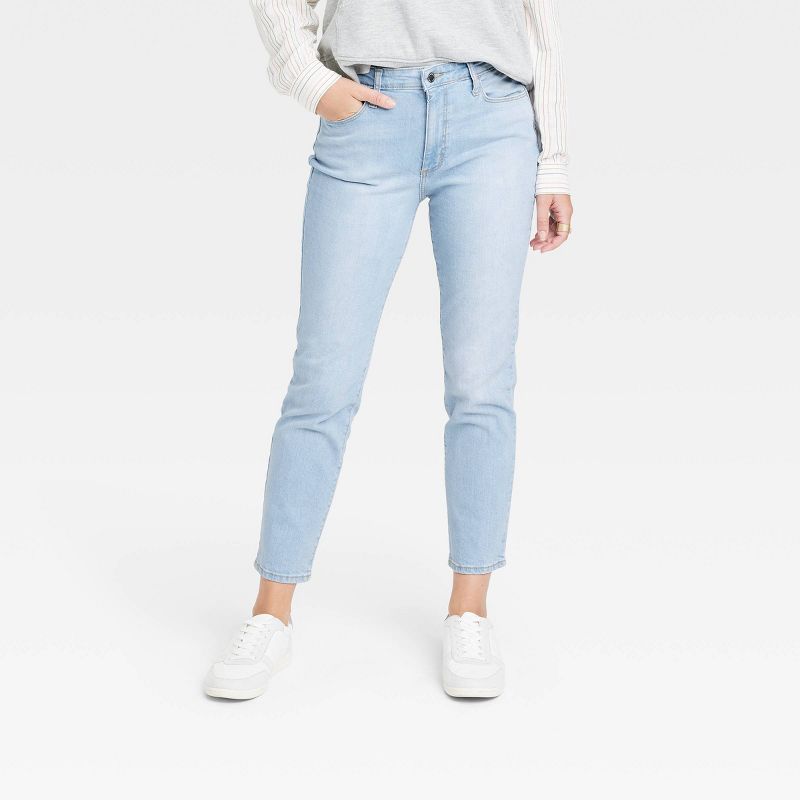 Women's High-Rise Slim Straight Jeans - Universal Thread™ Light Wash, 5 of 12