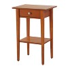 HomeStock Oak Nightstand 28x18x14 Modern Bedside Table with Warm Finish, Minimalist Style and Compact Storage for Bedroom Use - 2 of 4