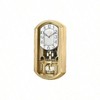 Gold Music Wall Clock with Crystal Pendulum. Features 12 Melodies, Adjustable Volume & Night Shutoff. Model C4900 - 2 of 4