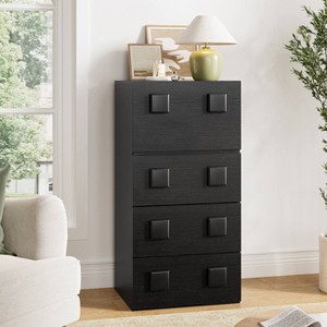 WOWLIVE 4 - Drawer Dresser for Bedroom, Retro Chest of Drawers with Sturdy Structure - 1 of 4