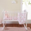 Everyday Kids 2 Pack Girls Cradle Sheet Set – 100% Cotton Jersey Knit, Breathable & Ultra Soft – Fits Cradle Mattress Pads – Pink Hearts & White Dots - 4 of 4