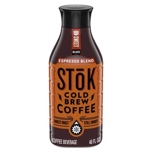 SToK Espresso Blend Un-sweet Black Cold Brew Coffee - 48 fl oz - 1 of 4