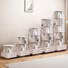 Sapphtopaz Rotating Bookshelf with Wheels Wood Bookcase Organization and Storage Round Book Shelf for Living Room - 2 of 4